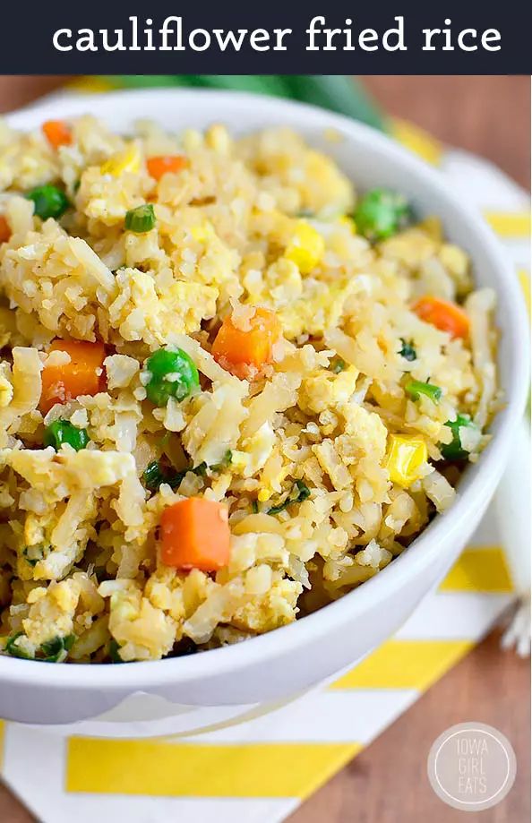 this cauliflower fried rice is an easy and delicious side dish for any meal