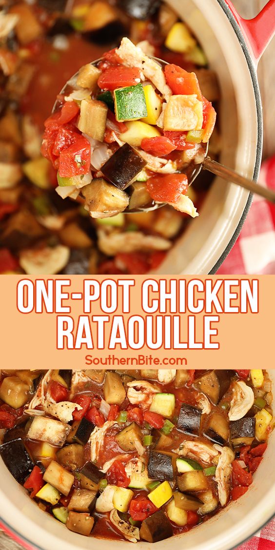 one pot chicken ratatoulie is an easy and delicious dinner