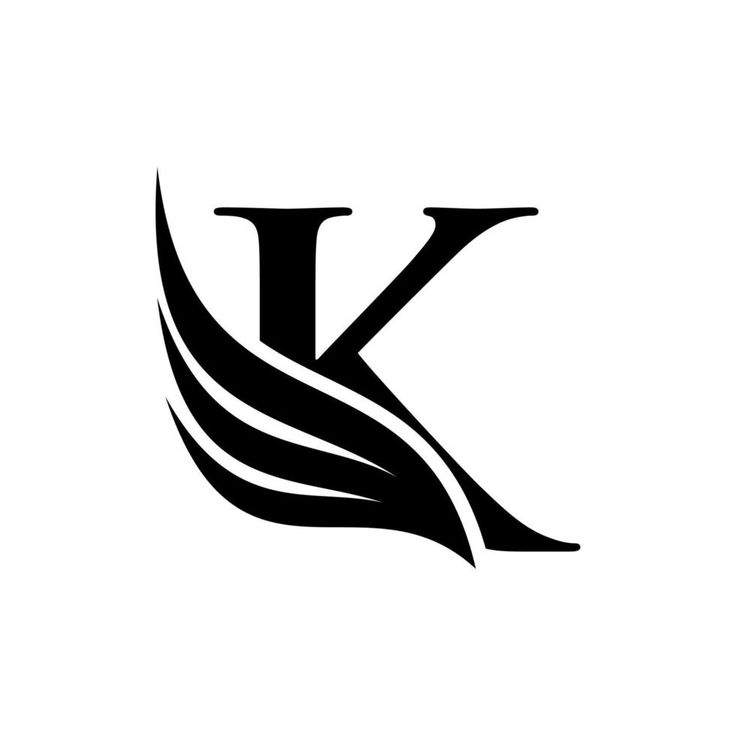 the letter k is made up of wavy lines