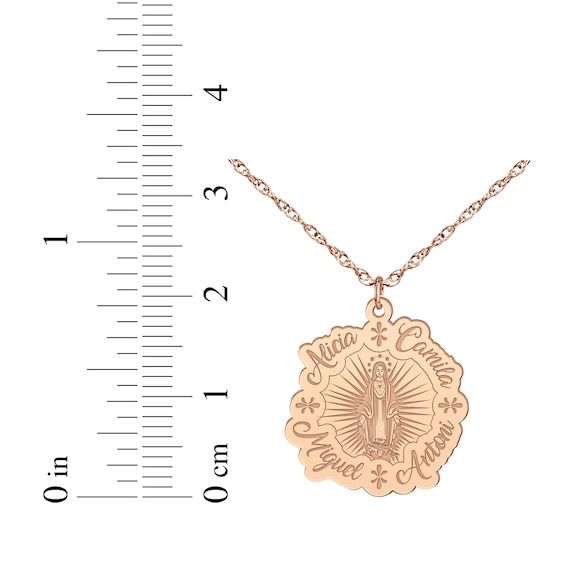 Honor faith and family with this meaningful Virgin Mary necklace. 14K rose gold The pendant features an engraved depiction of the Virgin Mary Customize the border with names of your choosing Adjustable 18-inch rope chain with spring ring clasp Wedding Ring Necklaces, Virgin Mary Necklace, Mens Gemstone Rings, Lab Created Diamonds, Gold Diamond Rings, Gold Platinum, Virgin Mary, Jewelry Rings Engagement, Black Rings