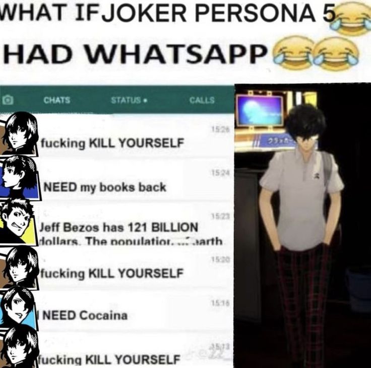 an image of what if joker persona 5 had whatsapp