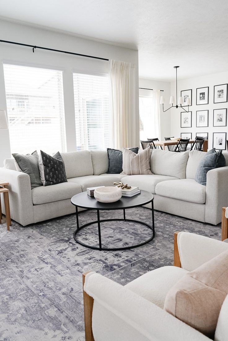 the living room is clean and ready for us to use in its new owner's home