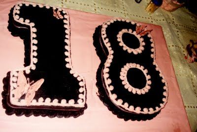 a large black and white cake with the number thirteen on it