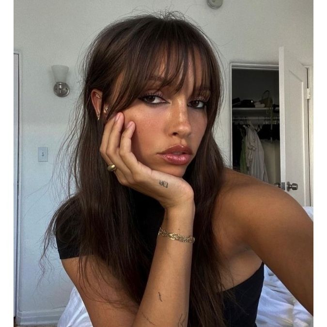 Wispy Bangs Hairstyles, Bangs Hairstyles, Bangs With Medium Hair, Hairstyles For Layered Hair, Wispy Bangs, Haircuts For Medium Hair, Haircuts Straight Hair, Long Hair With Bangs, Trending Haircuts