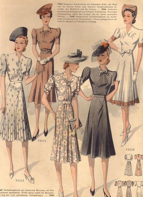 dresses2 | Petite Main | Flickr Wwii Fashion, 1940s Vintage Dresses, Fall Outfits Women 30s, Women 30s, Black Fall Outfits, Vintage Clothes Patterns, 1940s Women, Vintage Fashion 1930s, Vintage Vogue Patterns