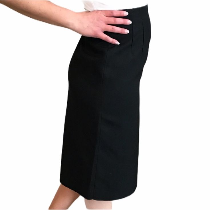 Nwt Talbots Black Silk Skirt Hp Vintage Sizing Knee Length Skirt Back Zipper And Button. (53% Silk- 47% Cotton With Polyester Lining). Perfect For The Office! Measurement Photos Are Approximate With The Garment Lying Flat Seam To Seam. *** They Are Approximate To Help In General And Are Not Exact **** Size 2 Petite #27 Fitted Midi-length Lined Skirt, Formal Stretch Midi Bottoms, Formal Stretch Midi Length Bottoms, Classic High Waist Fitted Pleated Skirt, Classic Black Midi-length Bottoms, Fitted Midi-length Bottoms For Office, Classic Black Midi Bottoms, Classic Black Midi Length Bottoms, High Waist Black Pencil Skirt For Formal Occasions