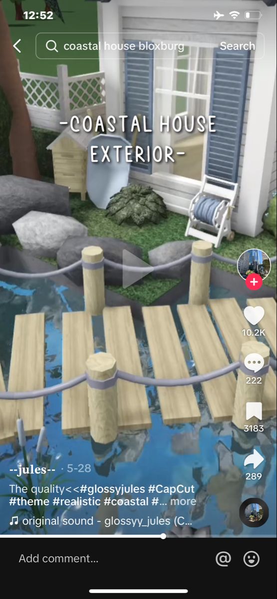 the virtual view of a house with water in it