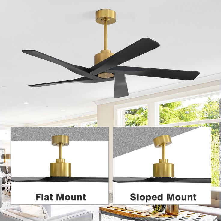 the ceiling fan has two different types of blades on each blade and one is black