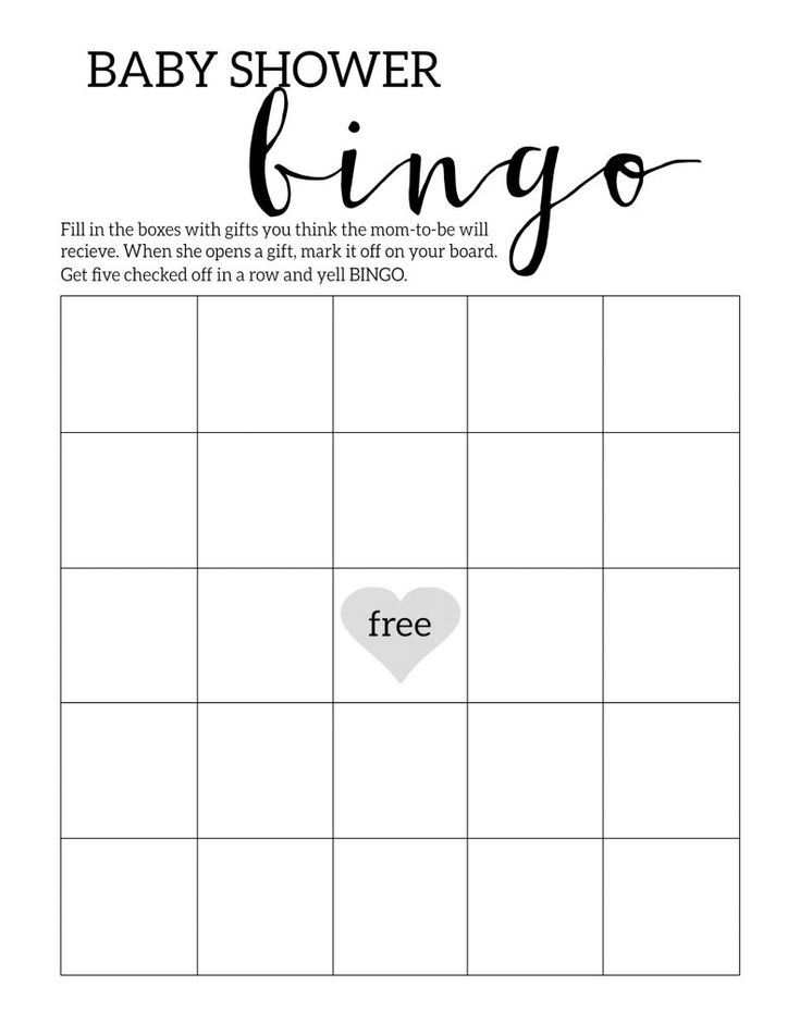 a baby shower game with the word's free printable