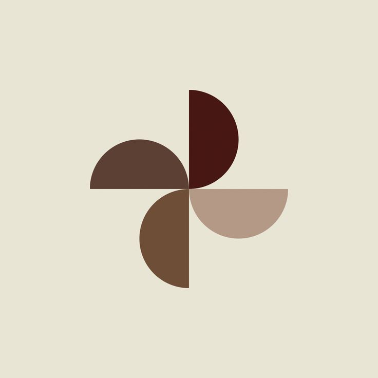 the logo for an art gallery, with circles in brown and tan colors on a beige background