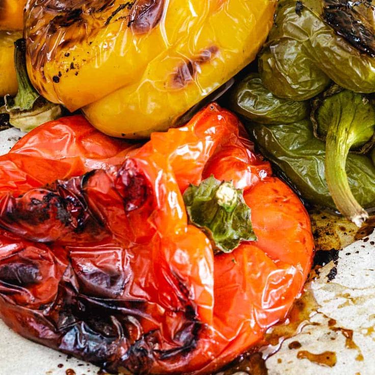 several different types of peppers on a plate