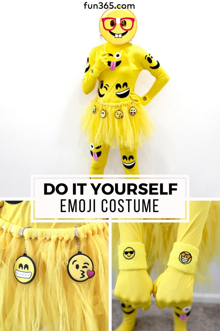 an emoj costume is shown with the words do it yourself