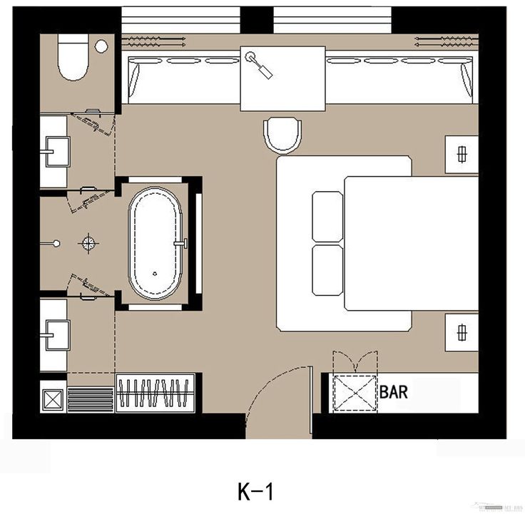 the floor plan for a studio apartment