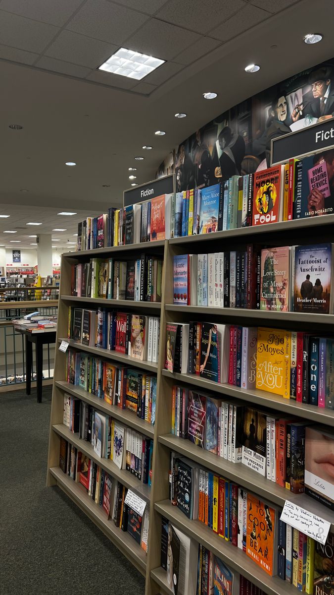 a large book shelf filled with lots of books