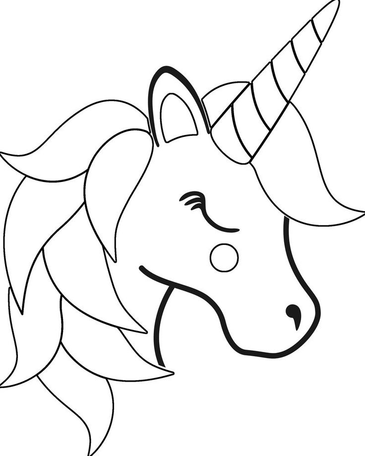 a unicorn's head with long hair and a horn on its head is shown in black and white