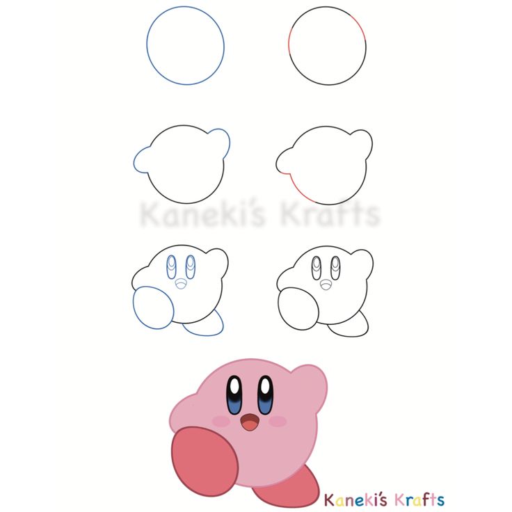 how to draw kawaia from super mario bros step by step drawing for kids