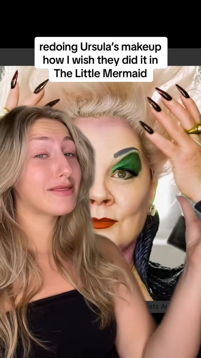 Pretty Ursula, Ursula Inspired Makeup, Ursula Hair Ideas, Ursala Makeup, Ursula Makeup Look, Ursula Costume Makeup, Ursula Makeup Tutorial, Ursula Hair, Ursula Makeup