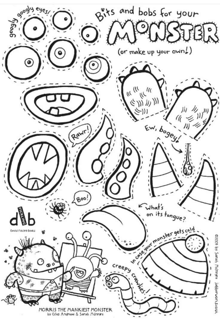 a drawing of monsters with the words, it's easy for your monster to make