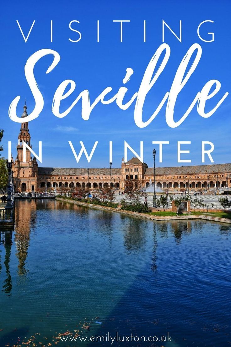 the water in front of a castle with text overlay saying visiting sevelle in winter