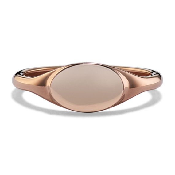 Personalize this sophisticated 14-karat rose gold signet ring with an engraving to create a special gift for a loved one or the perfect daily accessory for yourself. For more information about custom engraving  live chat online  call a customer service representative at 1-866-467-4263  or visit one of our store locations. Modern Rose Gold Signet Ring With Polished Finish, Modern Rose Gold Rings With Polished Finish, Formal Rose Gold Jewelry With Smooth Bezel, Elegant Signet Ring With Classic Design, Elegant Rose Gold Signet Ring With Polished Finish, 14k Rose Gold Rings With Polished Finish, Timeless Rose Gold Signet Ring, Timeless 14k Rose Gold Rings With Polished Finish, Timeless Rose Gold Signet Ring With Polished Finish