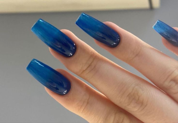 Navy Jelly Nails, Transparent Blue Nails, Dark Blue Jelly Nails, Blue Clear Nails, Blue Glass Nails, Jelly Blue Nails, Clear Blue Nails, Blue Jelly Nails, Electric Blue Nails