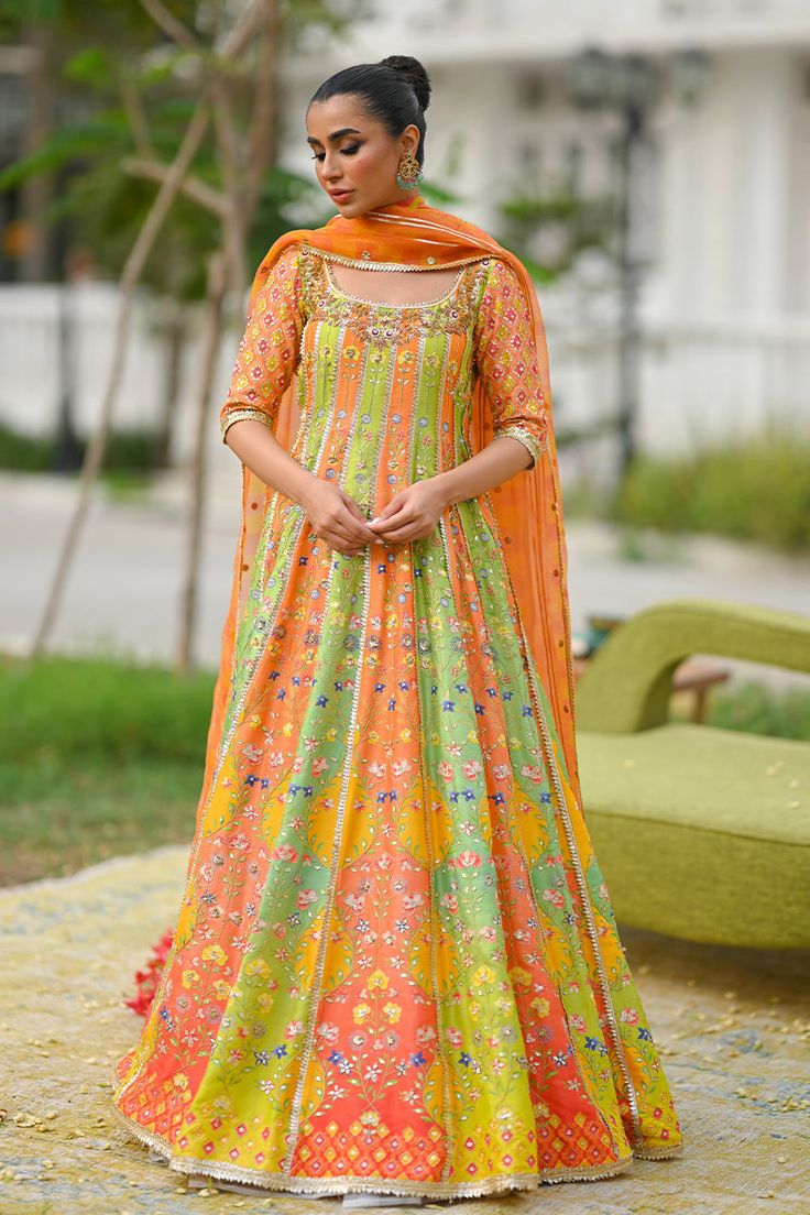 Nura – Sania Maskatiya International Pakistani Mehndi Dress, Pakistani Bridal Lehenga, Sania Maskatiya, Wedding Dresses Pakistani, Bridal Mehndi Dresses, Pakistani Bridal Dress, Mehndi Dress, Salwar Dress, Gota Work