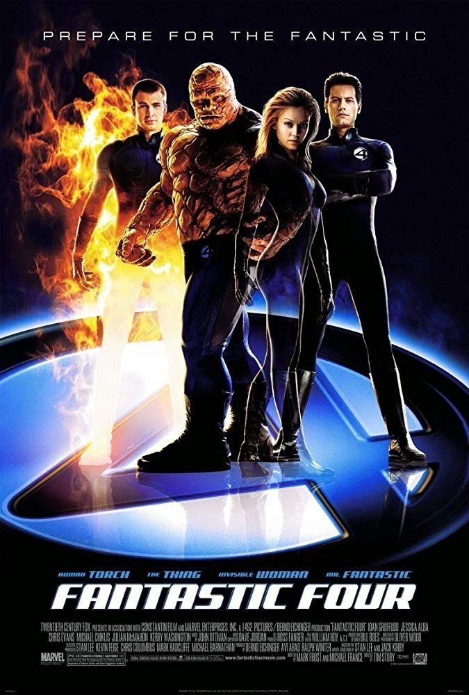 fantastic four movie poster with the main characters and their name on it's back