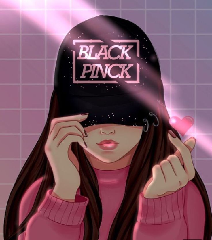 a girl with long hair wearing a black pink hat and holding her hand up to her face