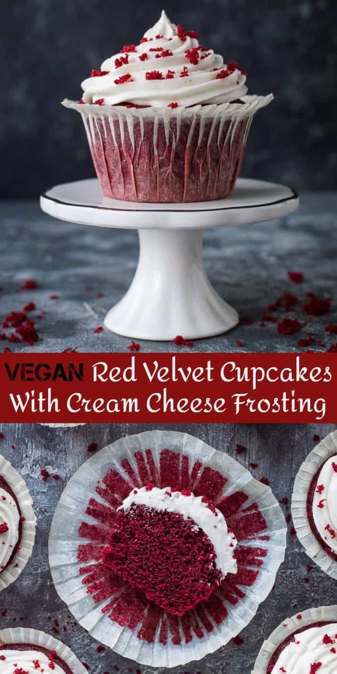 red velvet cupcakes with cream cheese frosting