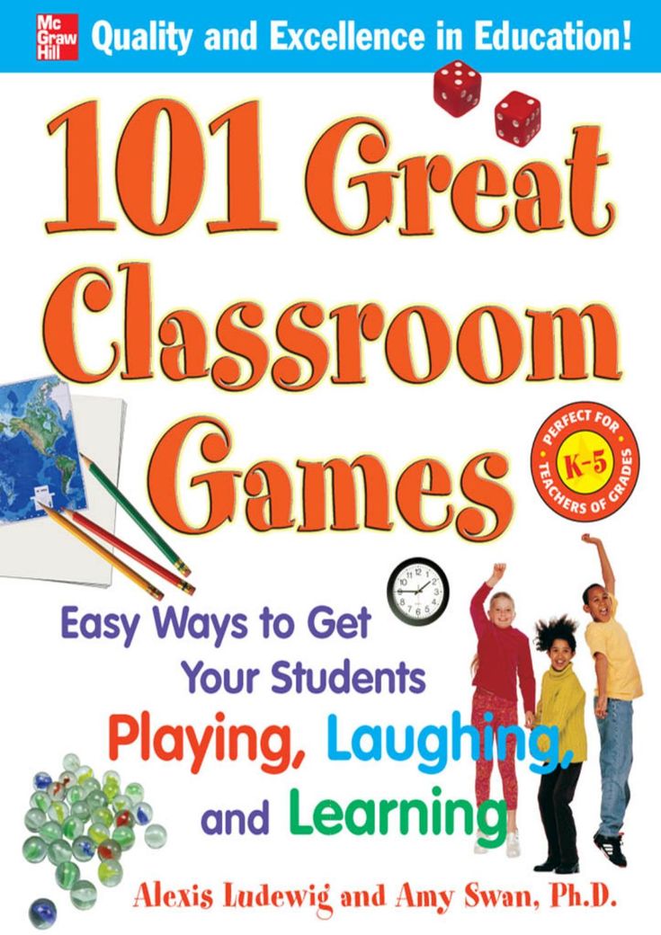 the book cover for 101 great classroom games