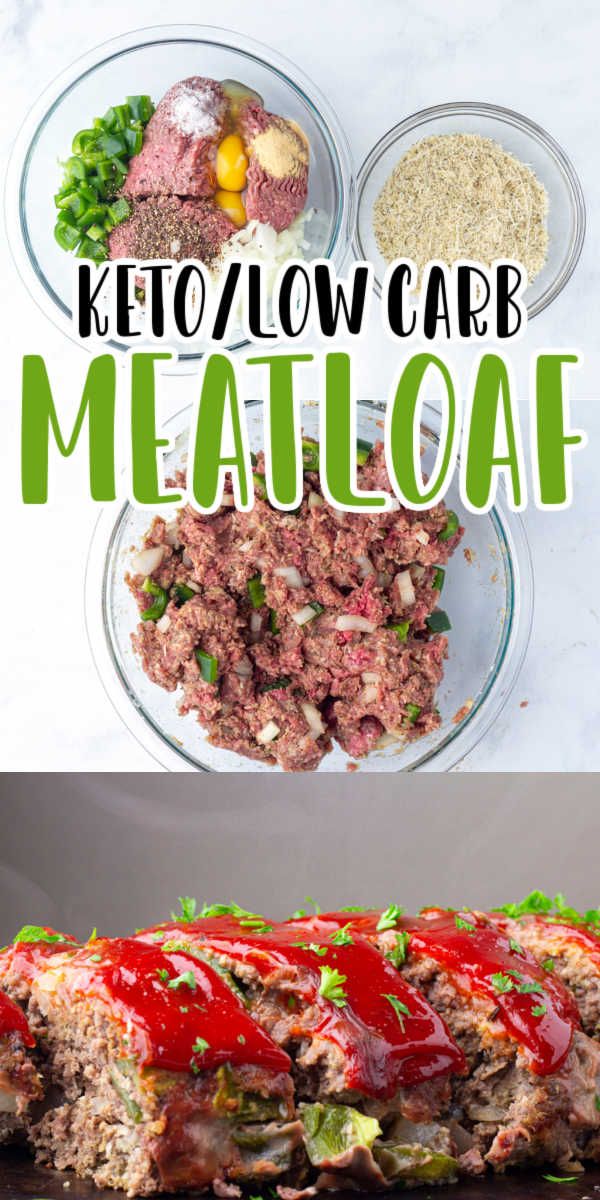 the keto / low carb meatloaf recipe is ready to be eaten