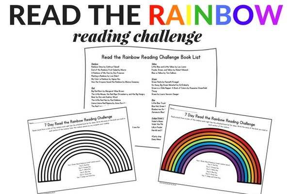 read the rainbow reading challenge for children to learn how to read and understand their feelings