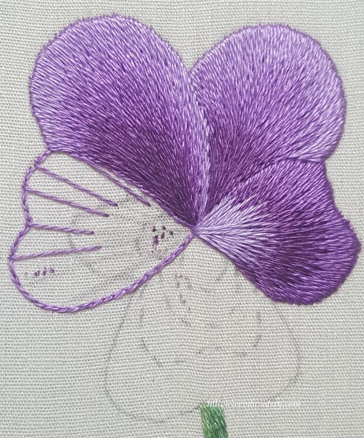 a close up of a purple flower on a white cloth