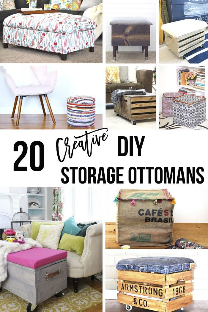 20 creative diy storage ottomans that are easy to make and great for small spaces