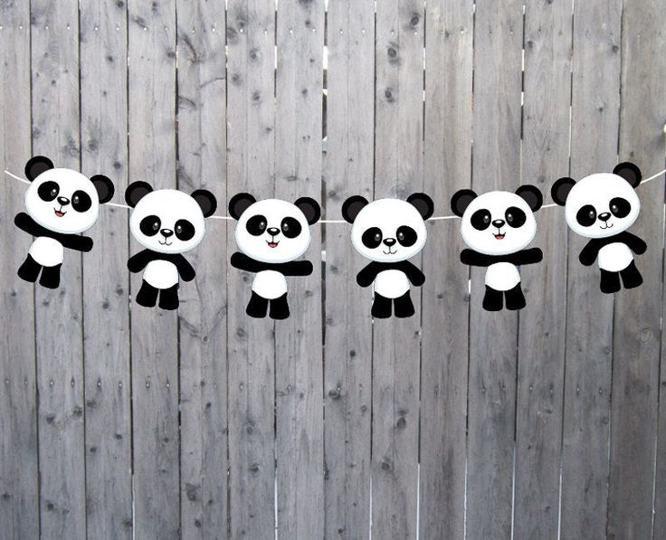 Panda Bear Garland, Panda Bear Banner, Panda Bear Decorations, Panda Banner, Panda Birthday, Panda Baby Shower Banner, Panda Nursery Banner Panda Kindergarten, Panda Birthday Theme, Panda Birthday Party Decorations, Bear Banner, Bear Decorations, Panda Cupcakes, Bolo Panda, Panda Baby Showers, Panda Craft