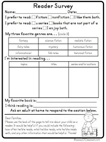 the reader survey worksheet for reading