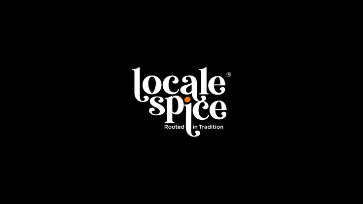 the locale spice logo on a black background