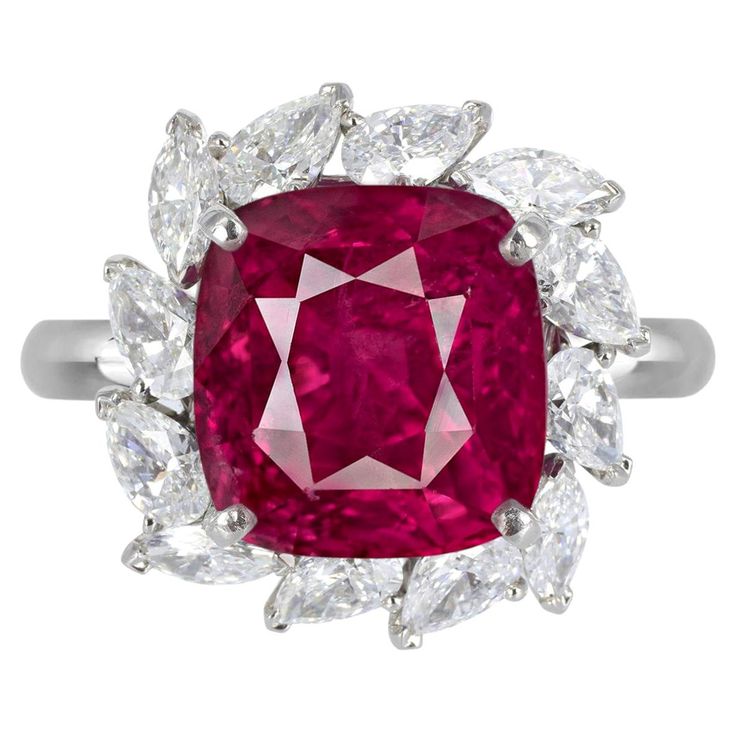 Discover the Rare Beauty of Untreated Mozambique Ruby Unlock the unparalleled allure of nature's masterpiece with our stunning Natural Ruby from Mozambique. Meticulously sourced and meticulously crafted, this 4.01-carat gem showcases the essence of unadulterated elegance. Unveiling the Essence: Species: Natural Corundum Gemstone & Variety: Natural Ruby Geographic Origin: Mozambique Treatment: No Treatments (Unheated/Untreated) Exquisite Details: Weight: 4.01 carats Measurements: 9.00 x 8.99 x 5. Oval Ruby Engagement Ring, Royal Ruby, Cushion Diamond Ring, Cushion Cut Diamond Ring, Natural Ruby Ring, Diamond Pendants Designs, Contemporary Engagement Rings, Diamond Cocktail Ring, Ruby Diamond Rings