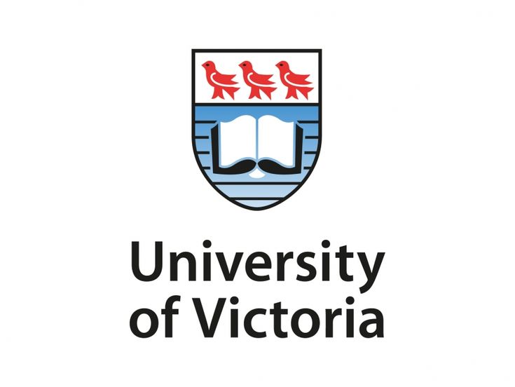 the university of victoria logo on a white background