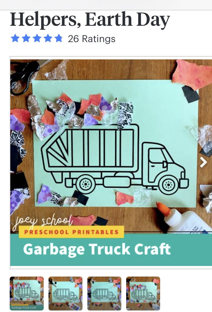 an image of garbage truck craft on the app