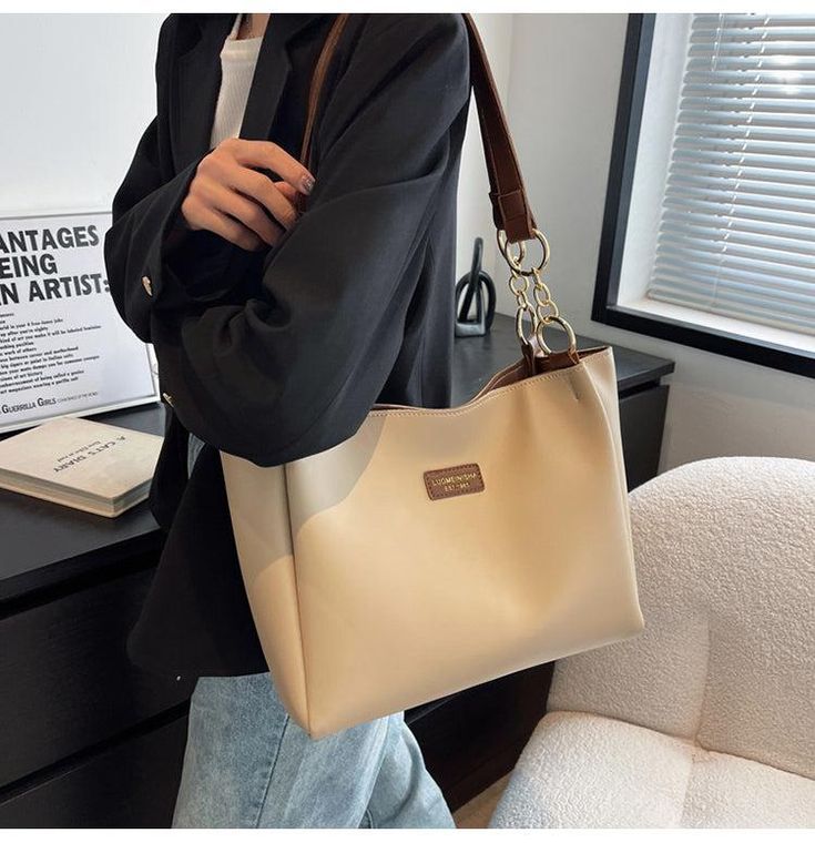 Material: PU
Texture: Soft
Closed: Buckle
Size: 12.6"L x 5.3"W x 9.8"H in; It is enough to hold daily stuffs including cell phones, sunglasses, wallet, key etc. نظارات شمسية, Cross Body Bags, Bags Tote, Women's Handbags, Black Tote Bag, Bago, Medium Size, Clutches, Cross Body