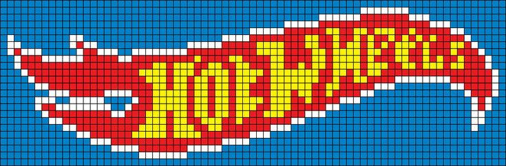 a cross stitch pattern in the shape of a superman logo on blue and yellow background