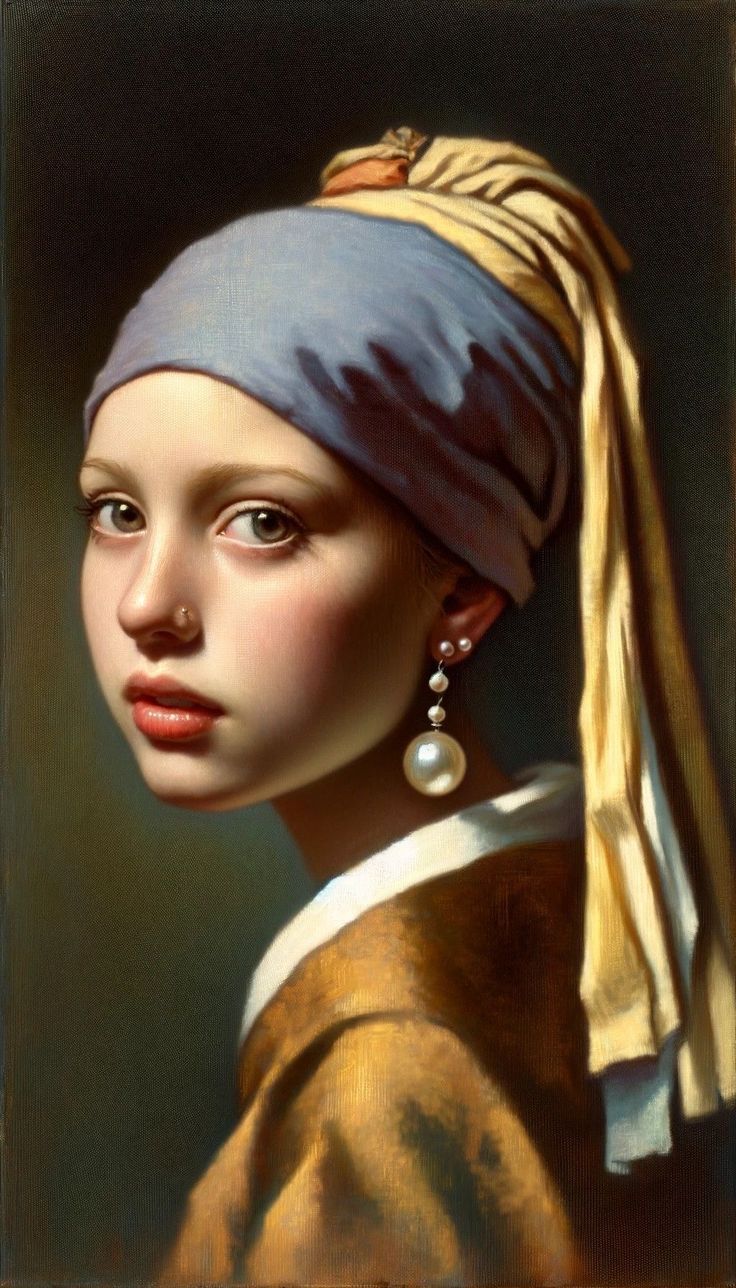 a painting of a girl with a pearl earring