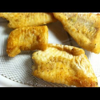 some fried food is on a white plate