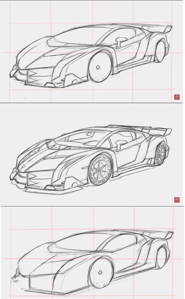 how to draw a sports car step by step