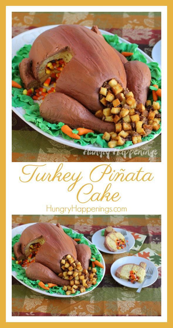 there is a turkey cake on the plate