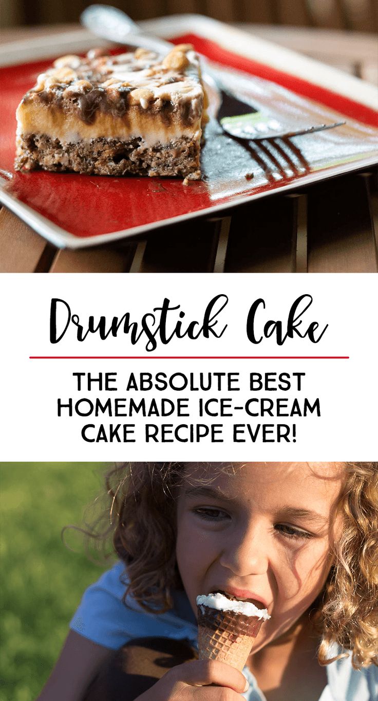 Drumstick Cake — THE BEST Homemade Ice-Cream Cake Recipe Ever! #recipe #dessert #icecreamcake *My family absolutely loves this dessert recipe. It is one of our birthday cake favorites!!! Drumstick Ice Cream Dessert, Drumstick Ice Cream Cake, Drumstick Cake, Ice Cream Cake Recipe Homemade, Drumstick Ice Cream, Make Ice Cream Cake, Beginner Baker, Best Homemade Ice Cream, Easy Homemade Ice Cream