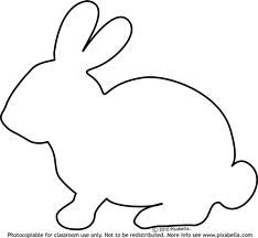 the silhouette of a rabbit is shown in black and white