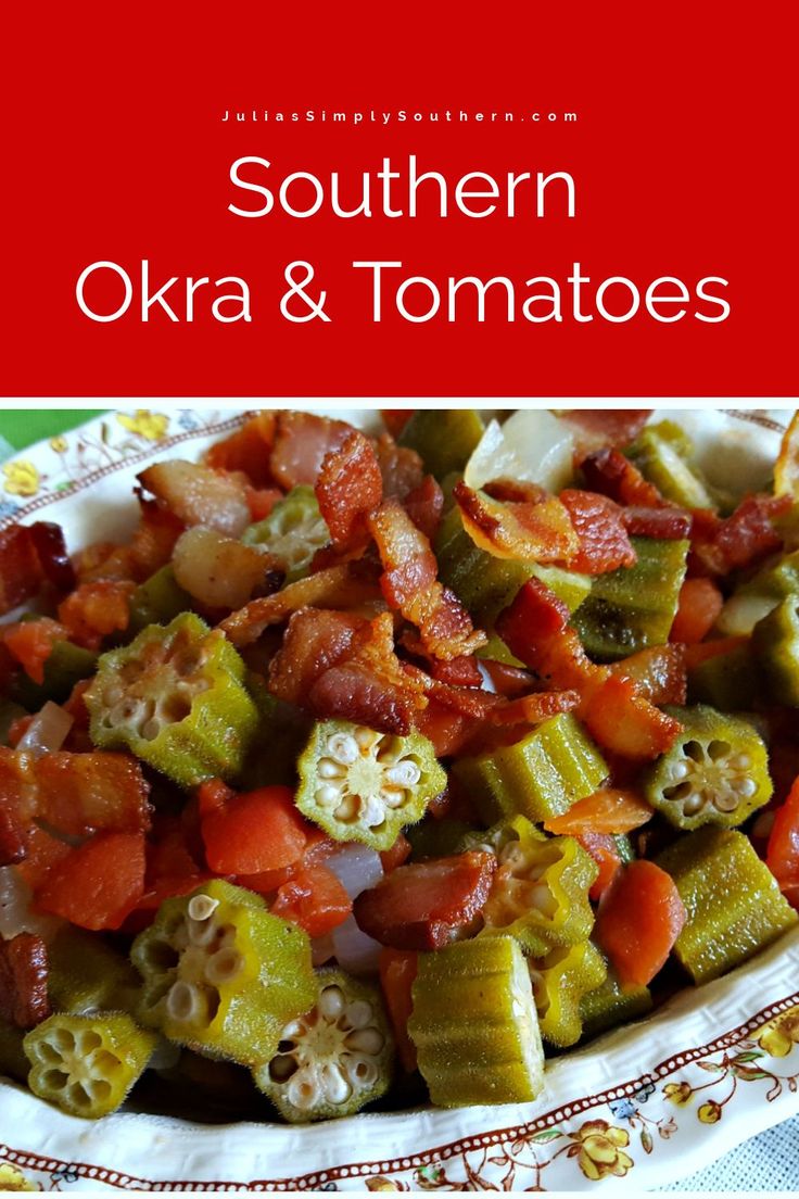 the cover of southern okra and tomatoes cookbook is shown in front of a plate with