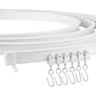 a white extension cord with hooks on each end and clips hanging from the end,